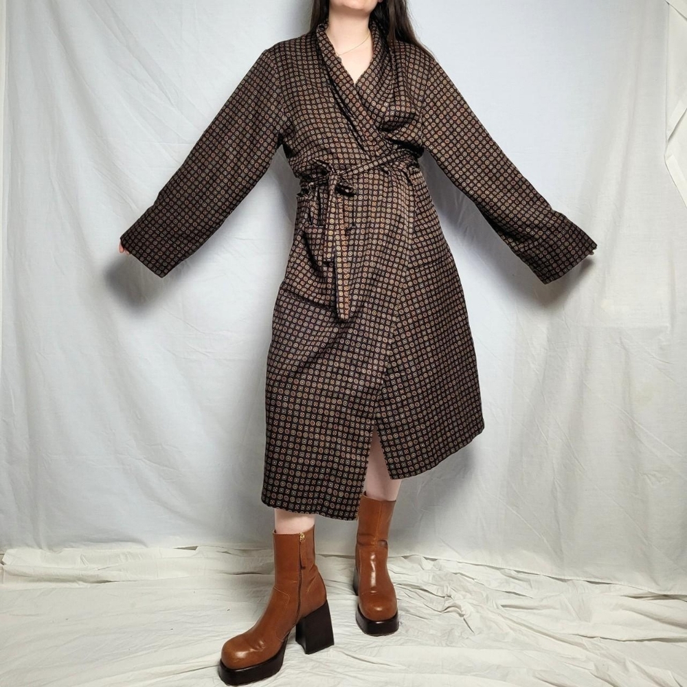 Vintage pattern smoking dressing gown/robe - Picture 1 of 7